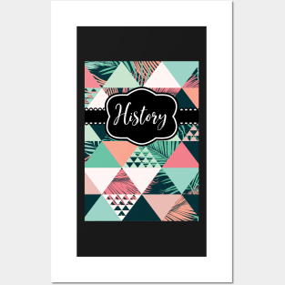 (Customizable) History Tribal Geometric Notebook Posters and Art